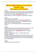 MCAT AAMC Midterm Exam Practice Test  Chemistry and Physics