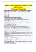 AAMC Chemistry and Physics Exam 2024 Finals  Princeton University
