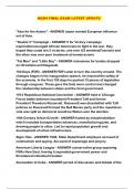 HUSH FINAL EXAM LATEST UPDATE 
