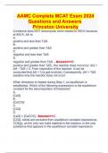 AAMC Complete MCAT Exam 2024 Questions and Answers  Princeton University