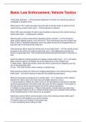 Basic Law Enforcement&comma; Vehicle Tactics questions and answers