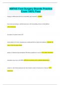 ABFAS Foot Surgery Boards Practice Exam 100&percnt; Pass