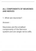 ALL COMPONENTS OF NEURONES AND NERVES 