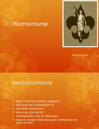 Presentatie Mormonisme