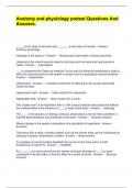 Anatomy and physiology pretest Questions And Answers&period;