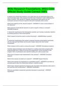 WGU Research Foundations&comma; WGU C224 Official Study Guide Correct 100&percnt;
