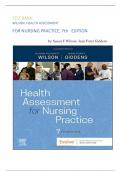 Test Bank - Health Assessment for Nursing Practice, 7th Edition (Wilson, 2022), Chapter 1-24 | All Chapters