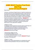 AAMC MCAT Practice Final Exam 2024 Prep  social and psychological