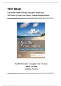 Test Bank Health Promotion Throughout the Life Span 10th Edition Carole Lium Edelman, Elizabeth Connelly Kudzma, Isbn. 9780323761406 (Chapter 1-25).