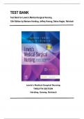 Test Bank Lewis's Medical-Surgical Nursing 12th Edition Mariann M. Harding, Jeffrey Kwong, Debra Hagler, Courtney Reinisch, Isbn. 9780323789615 (Chapters 1-69).
