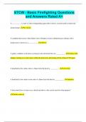 STCW - Basic Firefighting Questions and Answers Rated A&plus;