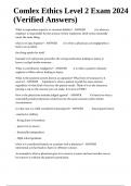 Comlex Ethics Level 2 Exam 2024 &lpar;Verified Answers&rpar;&period;