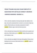 FISDAP TRAUMA 2023-2024 EXAM COMPLETE 91  QUESTIONS WITH DETAILED CORRECT ANSWERS  VERIFIED ANSWERS GRADED A+..