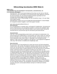 Uitwerking leerdoelen colleges BMD Blok A&comma; Jaar 2