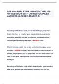 GEB 4004 FINAL EXAM 2024-2025 COMPLETE  190 QUESTIONS WITH CORRECT DETAILED  ANSWERS &vert;ALREADY GRADED A&plus;&period;