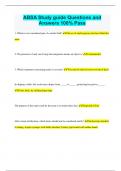 ABSA Study guide Questions and Answers 100&percnt; Pass