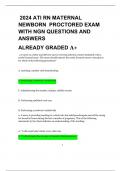 2024 ATI RN MATERNAL NEWBORN  PROCTORED EXAM WITH NGN QUESTIONS AND ANSWERS  ALREADY GRADED A