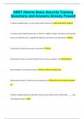 ABST Alberta Basic Security Training Questions and Answers Already Passed