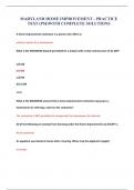 MARYLAND HOME IMPROVEMENT - PRACTICE TEST &lpar;PSI&rpar;WITH COMPLETE SOLUTIONS