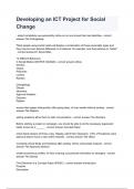 Developing an ICT Project for Social Change