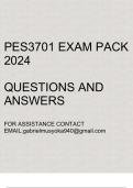 PES3701 Exam pack 2024(Questions and answers)