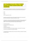 ATI PHARMACOLOGY PROCTORED EXAM 2024&sol;2025 QUESTIONS AND ANSWERS