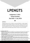 LPENGTS Assignment 2 (ANSWERS) 2024 - DISTINCTION GUARANTEED