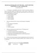 MOLECULAR BIOLOGY OF THE CELL&comma; SIXTH EDITION CHAPTERS 15-16-17  testbook testbank with answers