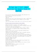Biology aqa A level common questions And Answers Grade A+ SOLUTION