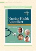  Test Bank for Nursing Health Assessment a Best Practice Approach 4th Edition (Jensen, 2022) |With All Chapters