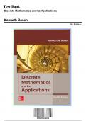 Test Bank: Discrete Mathematics and Its Applications 8th Edition by Rosen - Ch. 1-13, 9781259676512, with Rationales