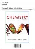 Test Bank: Chemistry 6th Edition by Gilbert - Ch. 1-26, 9780393697308, with Rationales