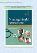 Test Bank for Nursing Health Assessment a Best Practice Approach 4th Edition (Jensen, 2022) |With All Chapters