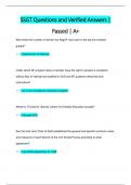 SSGT Questions and Verified Answers &vert;  Passed &vert; A&plus;SSGT Questions and Verified Answers &vert;  Passed &vert; A&plus;