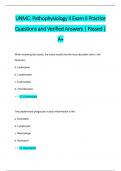 UNMC&colon; Pathophysiology II Exam II Practice  Questions and Verified Answers &vert; Passed &vert;  A&plus;