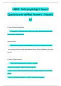 UNMC&colon; Pathophysiology II Exam II Questions and Verified Answers &vert; Passed &vert;  A&plus;