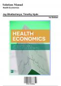 Solution Manual: Health Economics, 1st Edition by Bhattacharya - Chapters 1-24, 9781137029966 | Rationals Included
