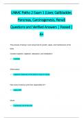 UNMC Patho 2 Exam 1 &lpar;Liver&comma; Gallbladder&comma;  Pancreas&comma; Carcinogenesis&comma; Renal&rpar; Questions and Verified Answers &vert; Passed &vert;  A&plus;