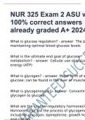 NUR 325 Exam 2 ASU with 100% correct answers already graded A+ 2024.