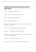 HOSA Pathophysiology Study Guide 2023-2024
