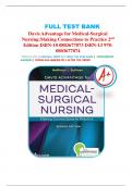 Test Bank For Davis Advantage for Medical-Surgical Nursing Making Connections to Practice, 2nd Edition by Janice J. Hoffman, Nancy J. Sullivan  All Chapters 1-71
