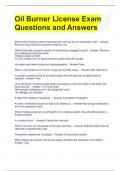 Oil Burner License Exam Questions and Answers 