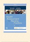 WILSON: HEALTH ASSESSMENT FOR NURSING PRACTICE, 7TH EDITION ALL CHAPTERS COVERED