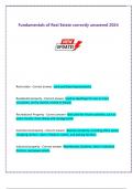 Fundamentals of Real Estate correctly answered 2024