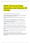 HVAC Oil burner Exam Questions and Answers All Correct 