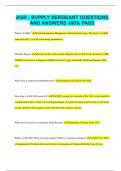 AGR - SUPPLY SERGEANT QUESTIONS AND ANSWERS 100&percnt; PASS