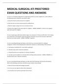 MEDICAL SURGICAL ATI PROCTORED EXAM QUESTIONS AND ANSWERS