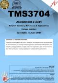 TMS3704 Assignment 2 (COMPLETE ANSWERS) 2024 - DUE 4 June 2024