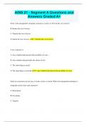 AINS 21 - Segment A Questions and Answers Graded A&plus;