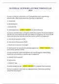 MATERNAL NEWBORN ATI PROCTORED EXAM 2024